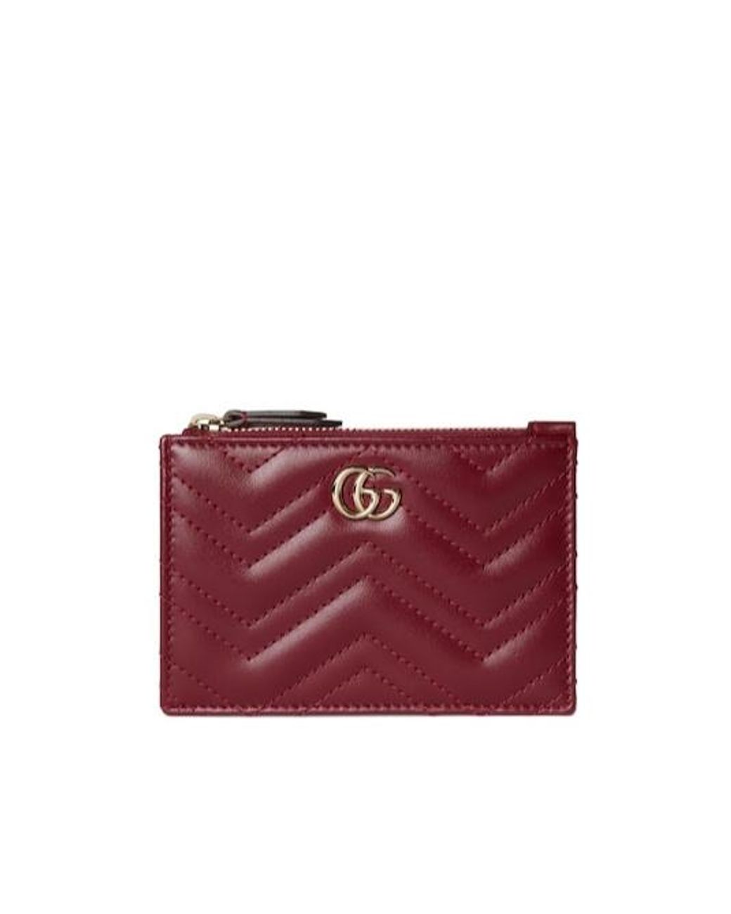 Gucci Purple Gg Marmont Zip Key Pouch