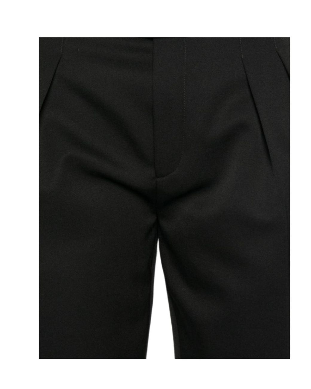 Saint Laurent Black Pleated Bermuda Shorts