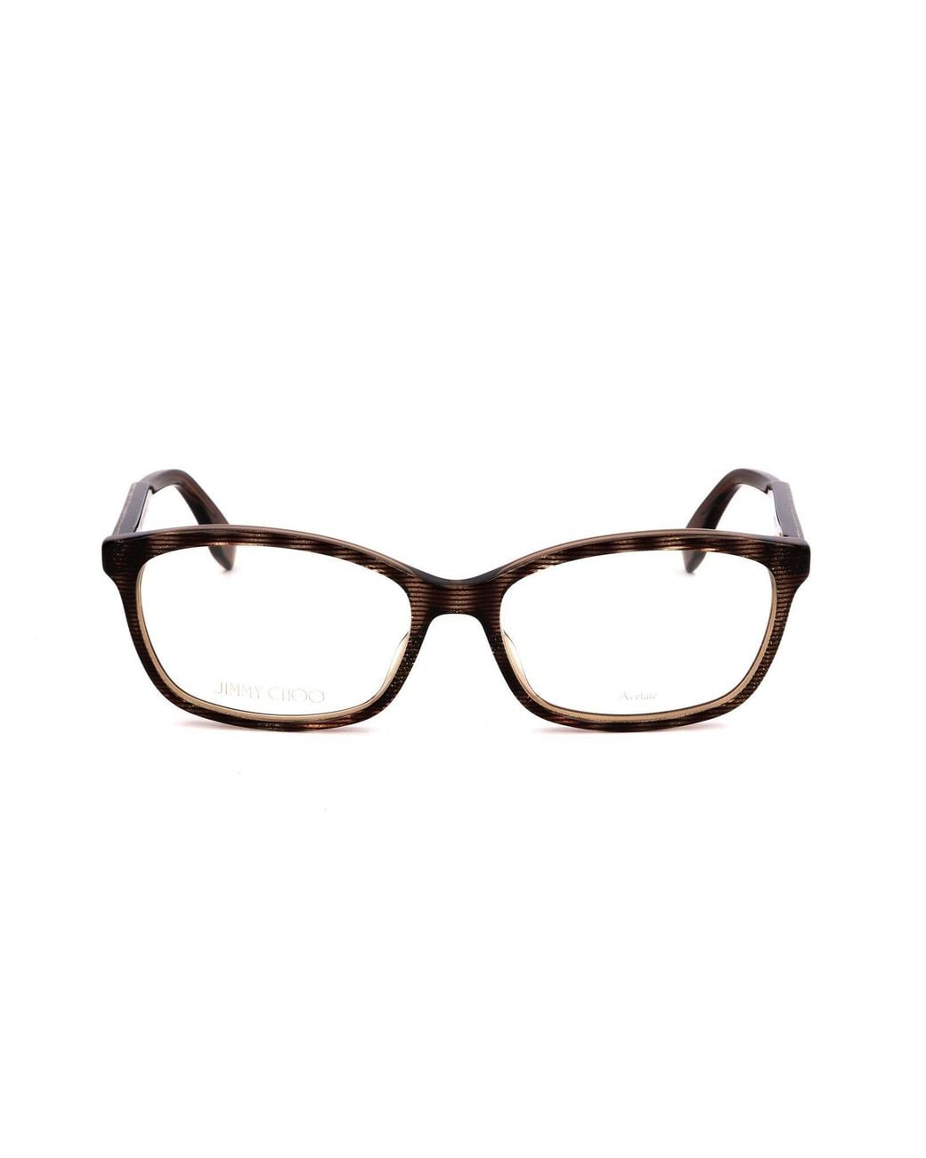 Jimmy Choo Metallic Eyewear Rectangular Frame Glasses