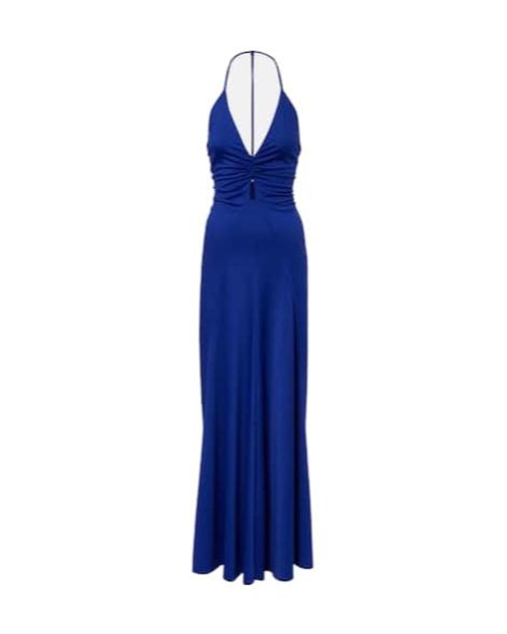 Victoria Beckham Blue Ruched Maxi Dress