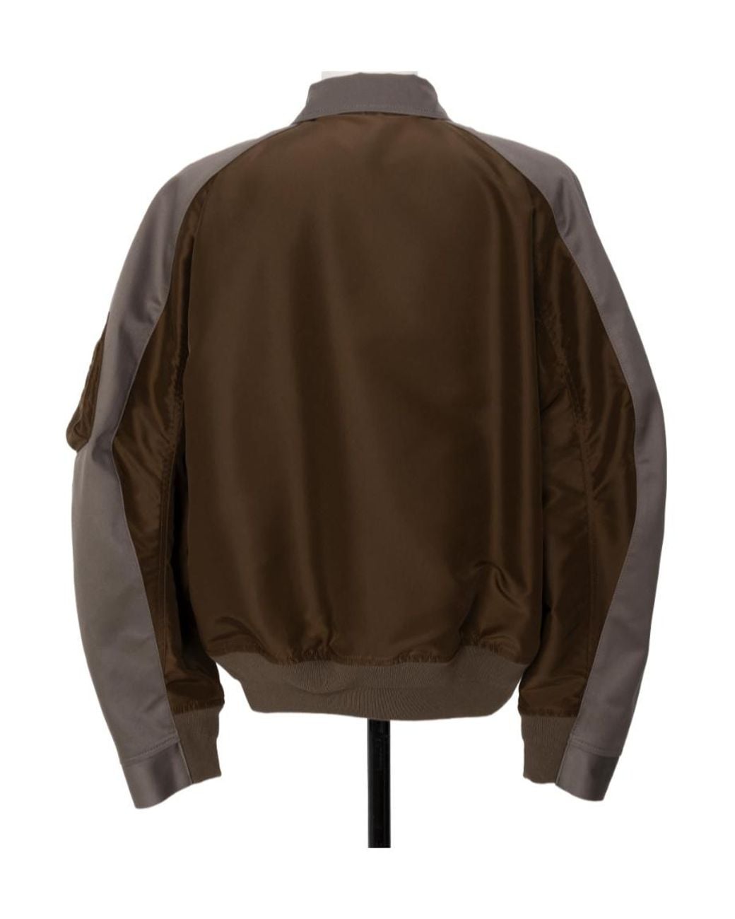 Sacai Brown Twill Collared Zip-Up Blouson for men