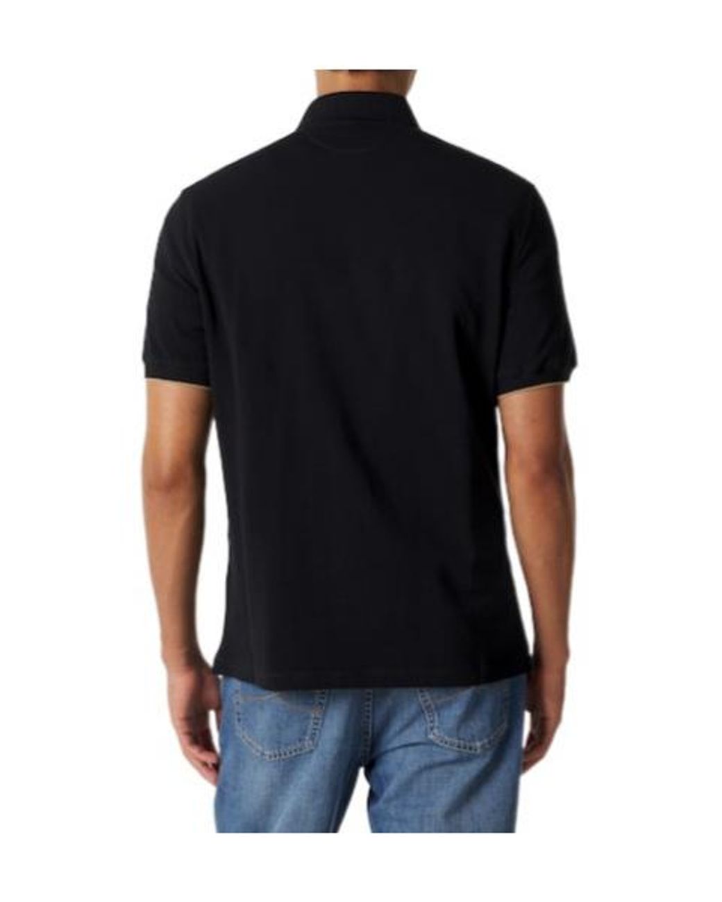Brunello Cucinelli Black Cotton Piqué Polo Shirt for men