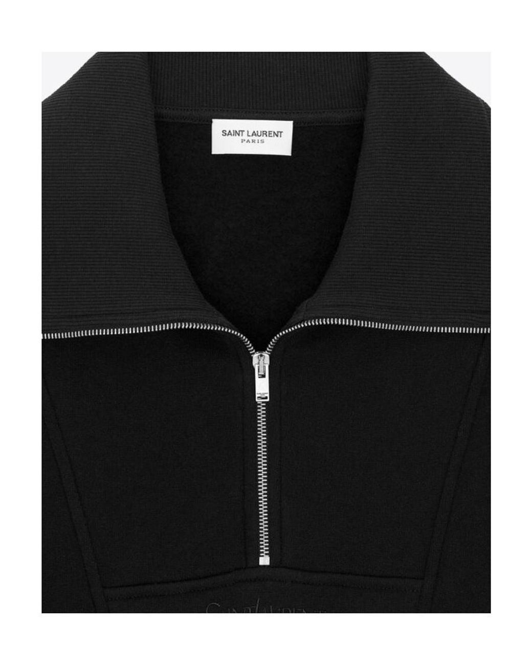 Saint Laurent Black Embroidered Sweatshirt