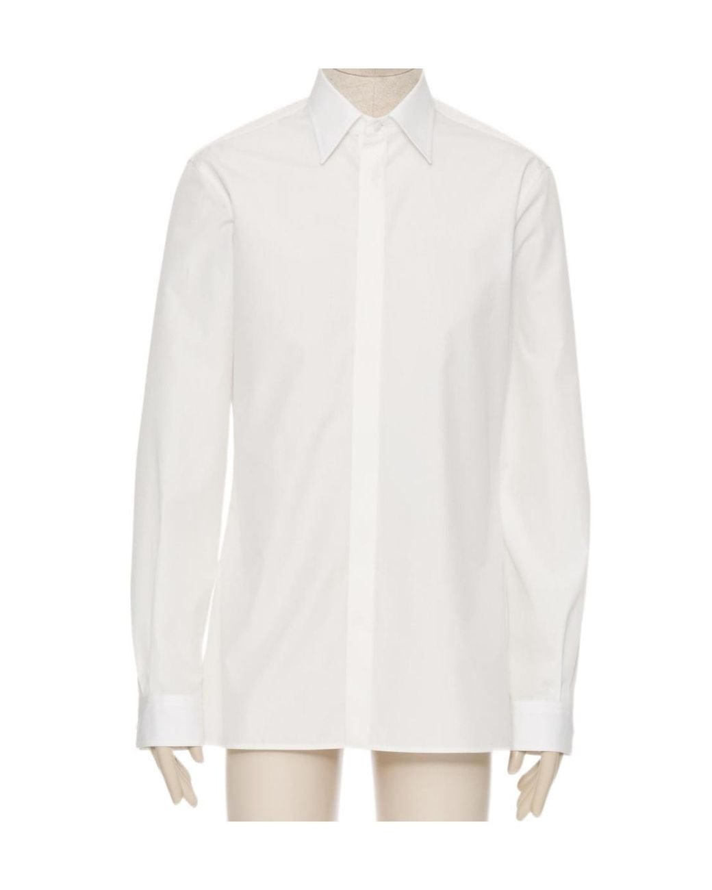 Valentino White Button-Up Long-Sleeved Shirt for men