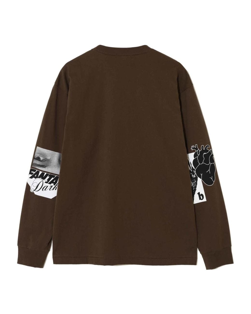 Undercover Brown Graphic-Print Long-Sleeve T-Shirt for men