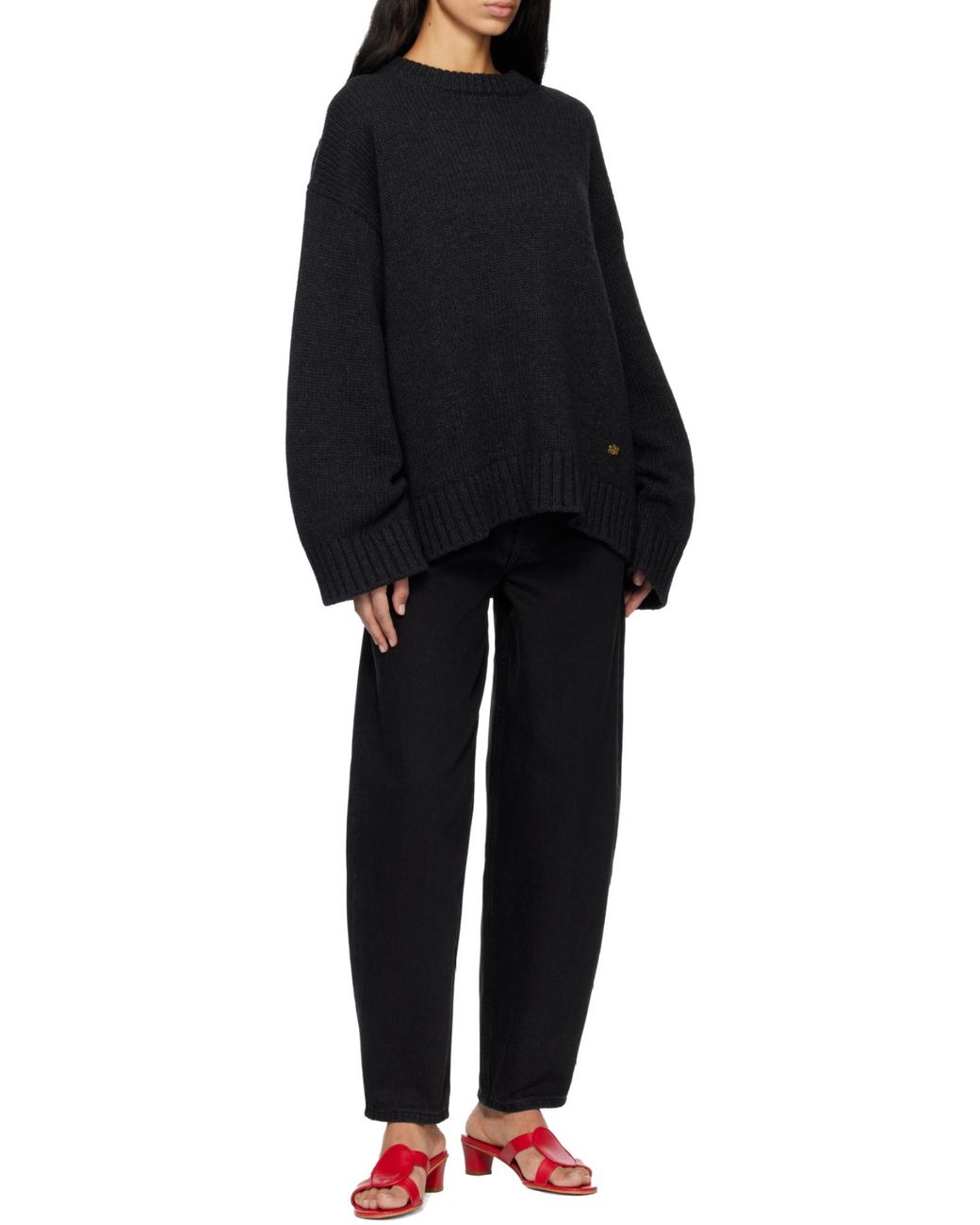 Ganni Blue Dark Wool Mix Jumper