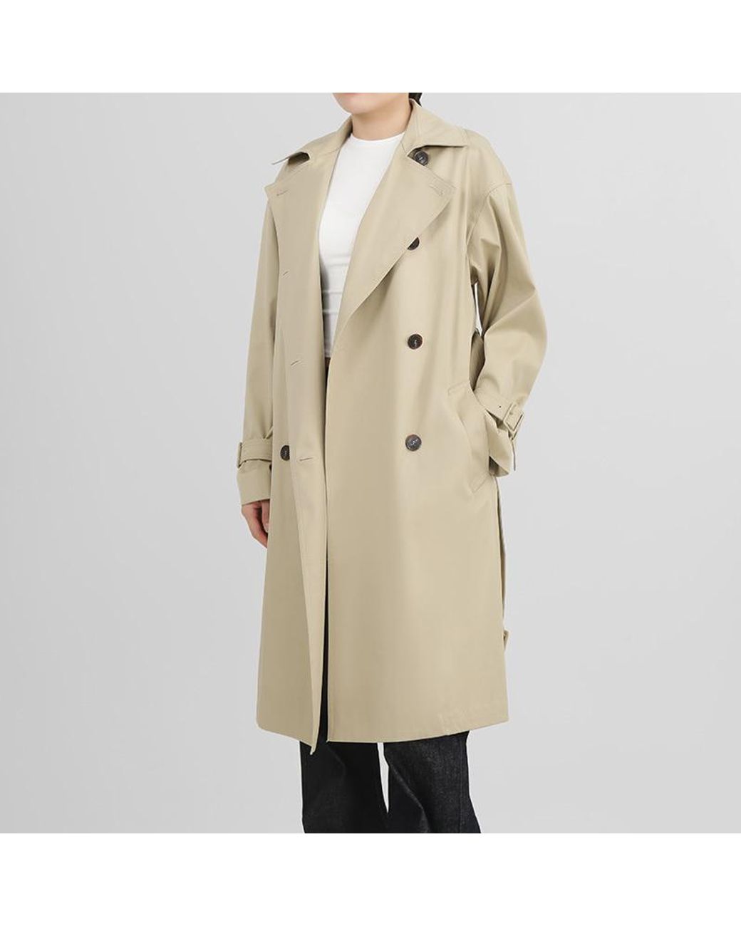Max Mara Natural Long-Sleeved Trench Coat