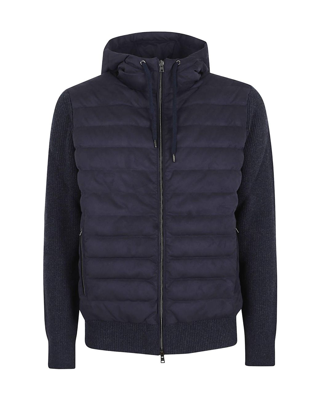 Herno Blue Resort Quilted-Hooded Jacket for men