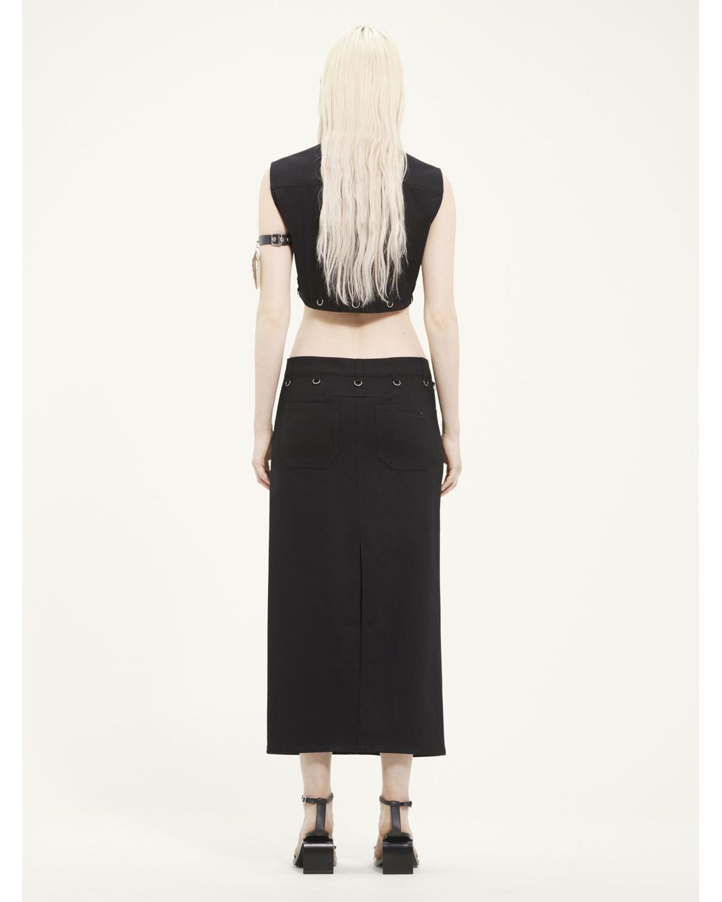 Courreges Black Courrèges Multiflex Denim Skirt