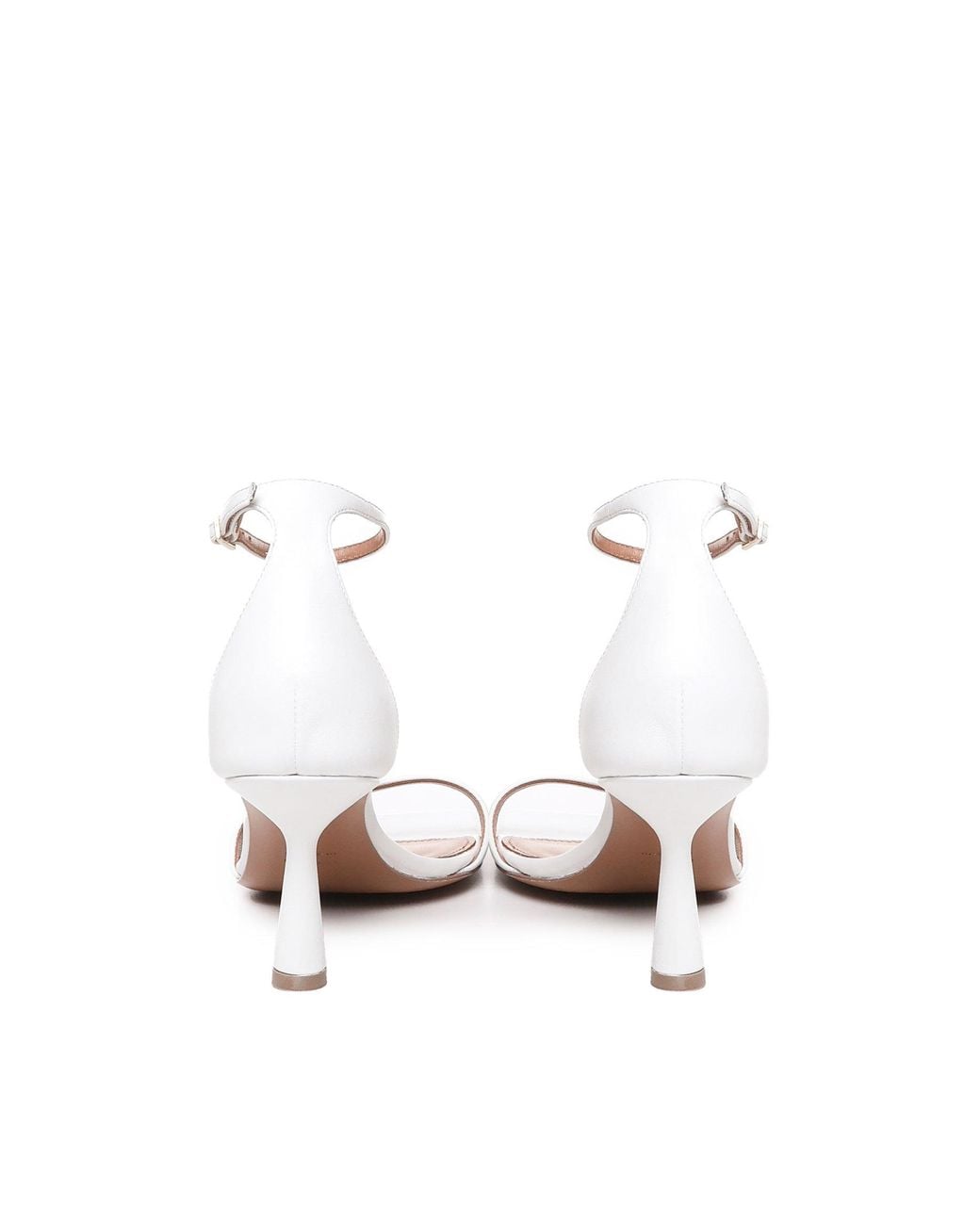 Giuliano Galiano White Ankle Strap Sandals