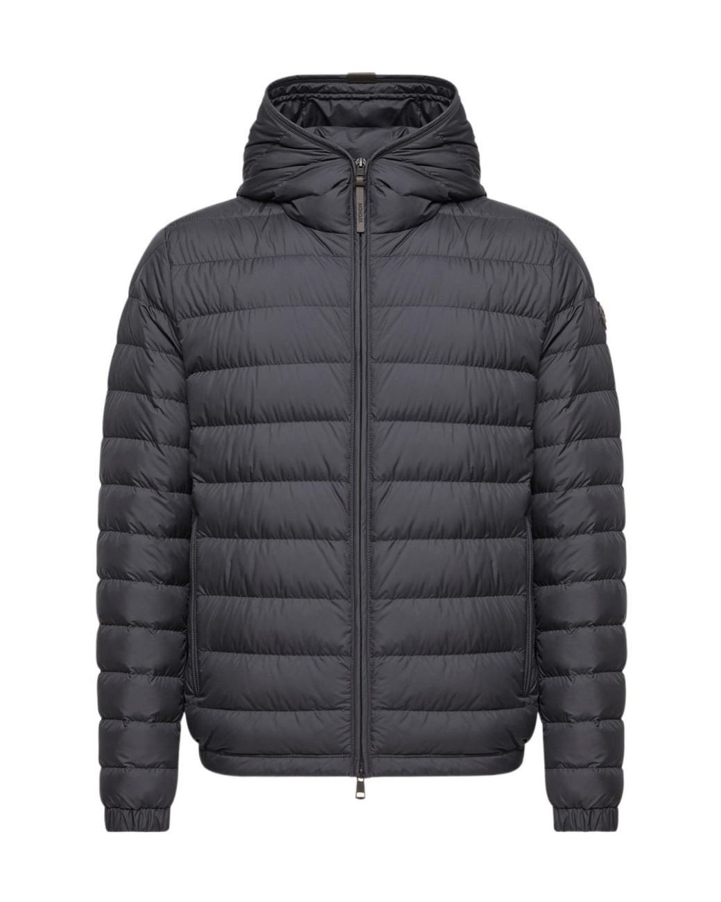 Moncler Gray Solienn Hooded Zip-Up Padded Jacket for men