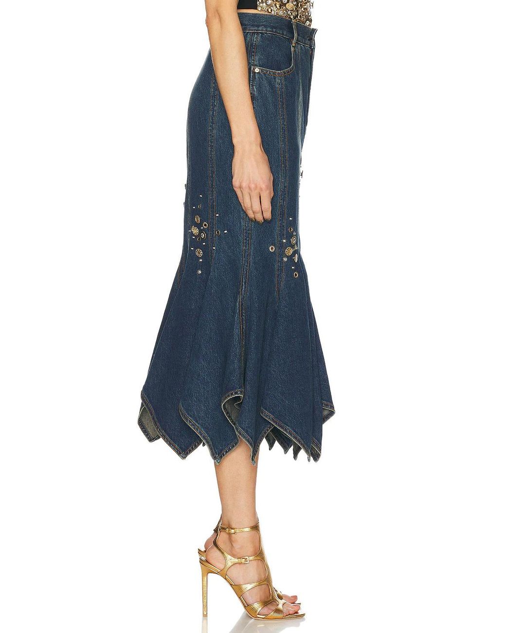 Area Blue Crystal Skirt