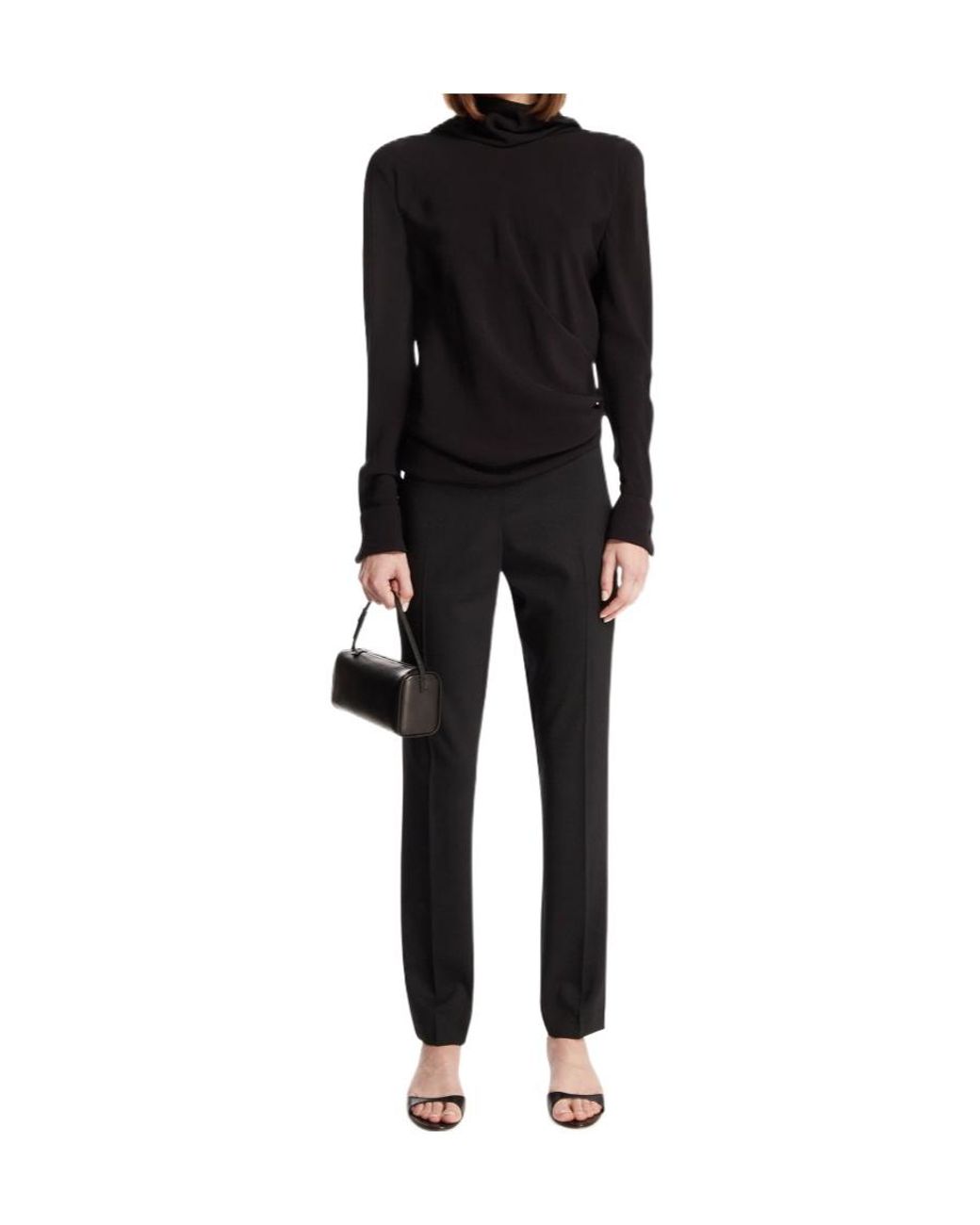 The Row Black Evo Draped Tie Top