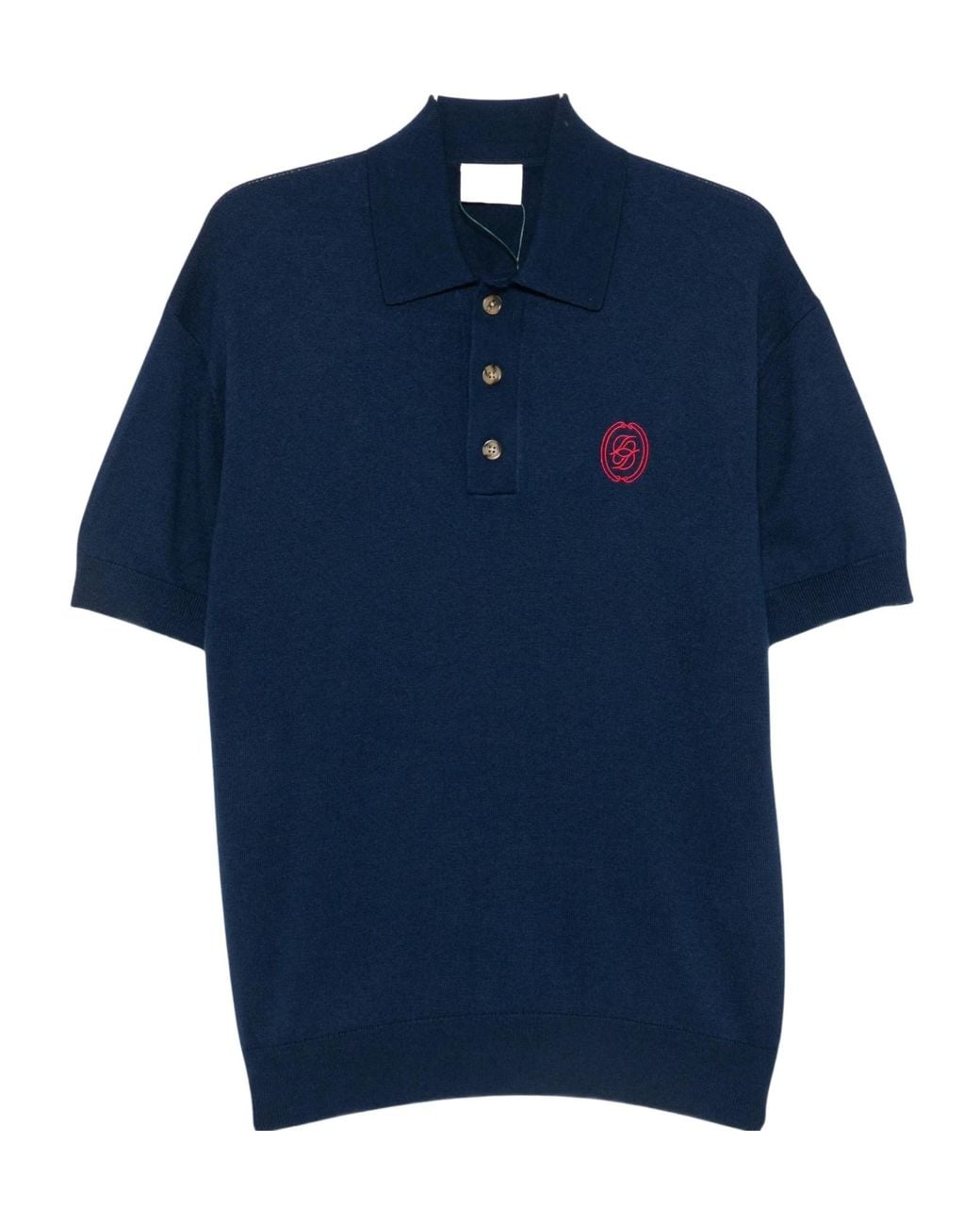 Drole de Monsieur Blue Short-Sleeved Polo Shirt for men