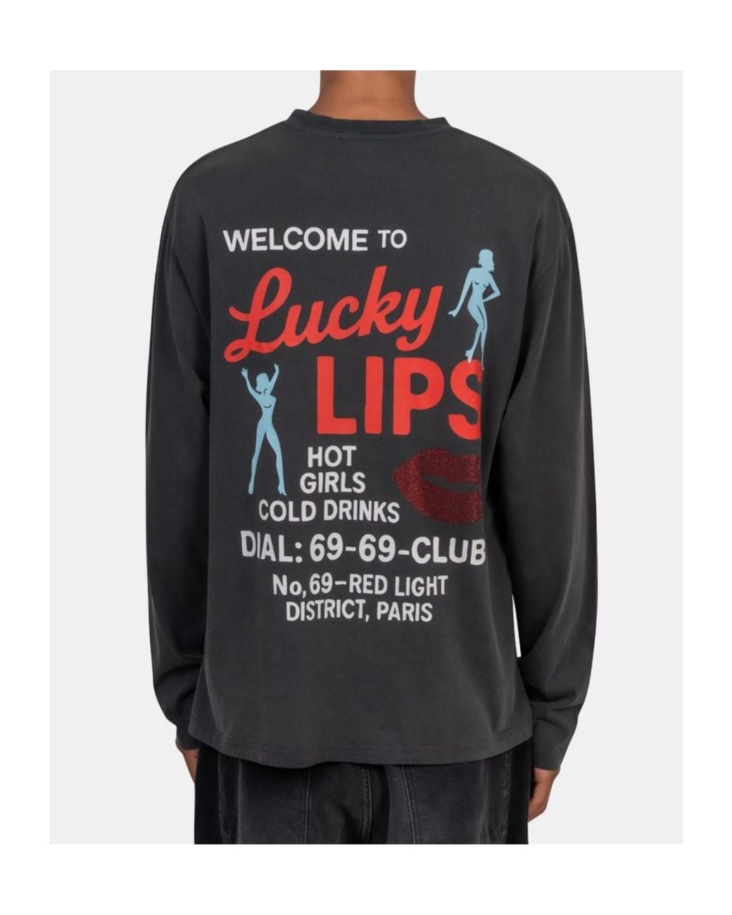 Carne Bollente Black Crew-Neck Long-Sleeve T-Shirt for men