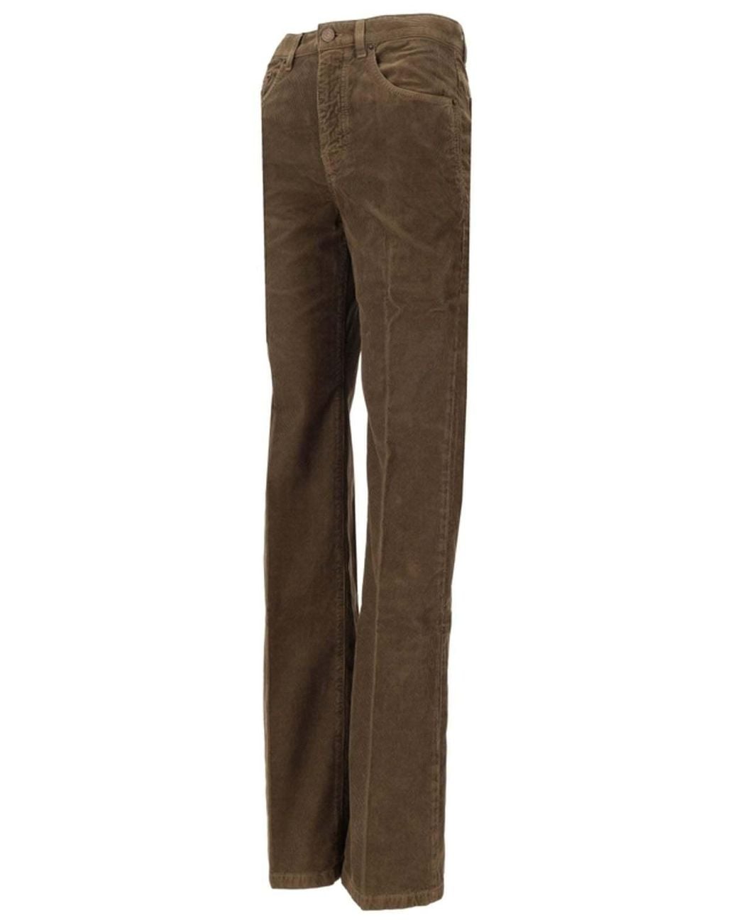Saint Laurent Green Clyde High Waist Pants