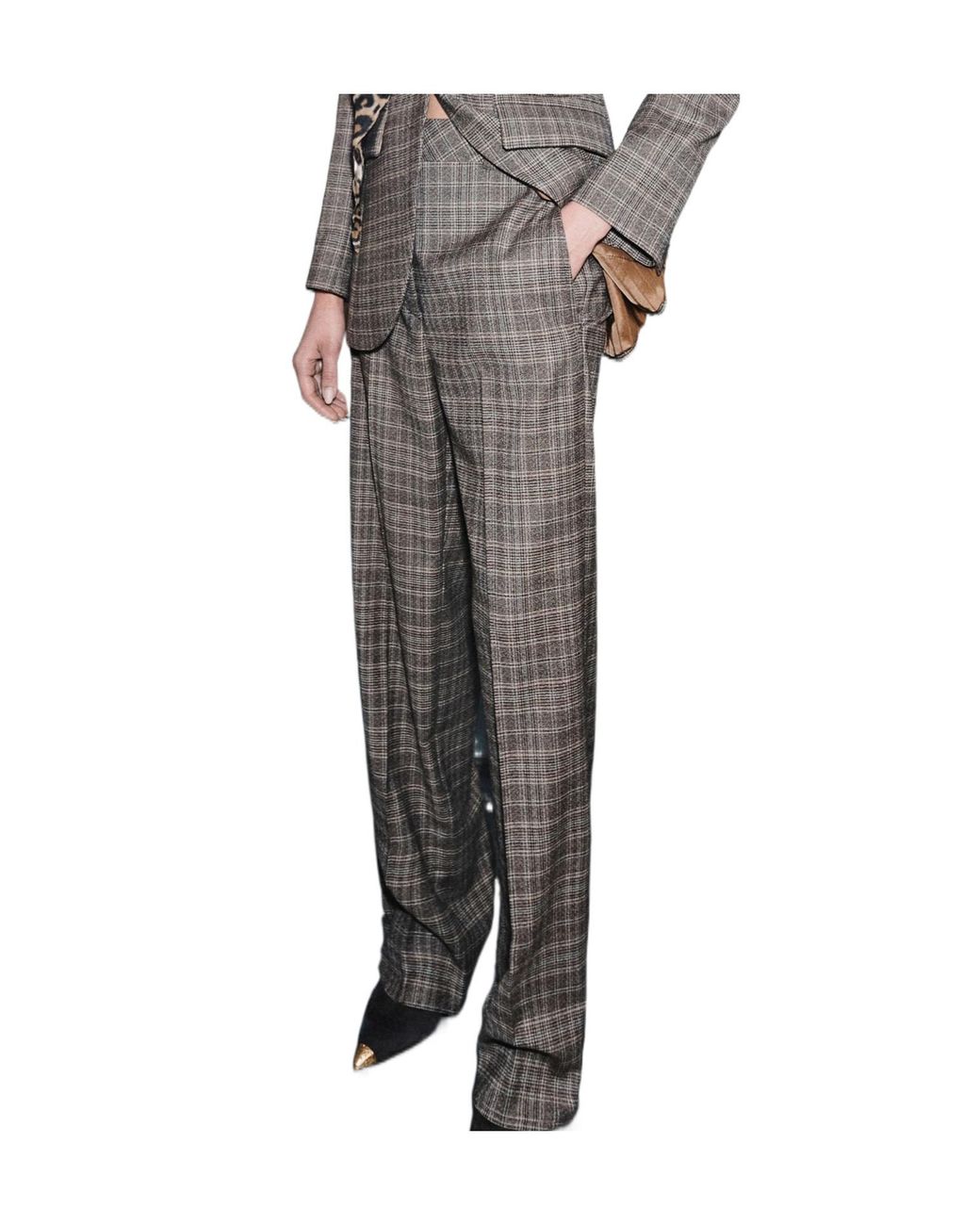 Marella Brown Pleated Casual Trousers
