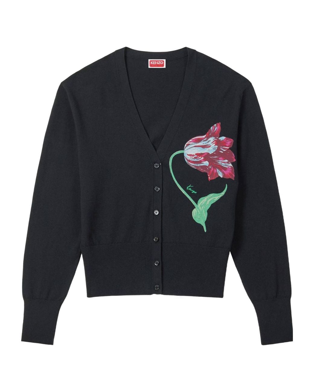 KENZO Blue Tulip Cardigan