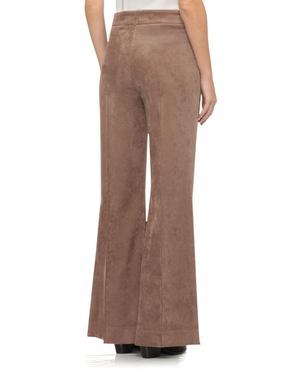 D.exterior Natural Corduroy Flared Pants