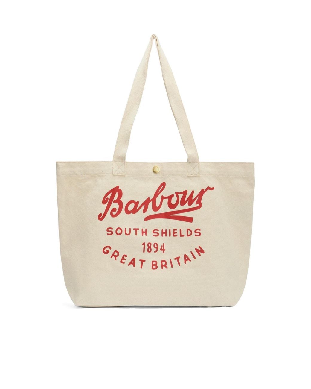 Barbour White Minimalist Tote Bag