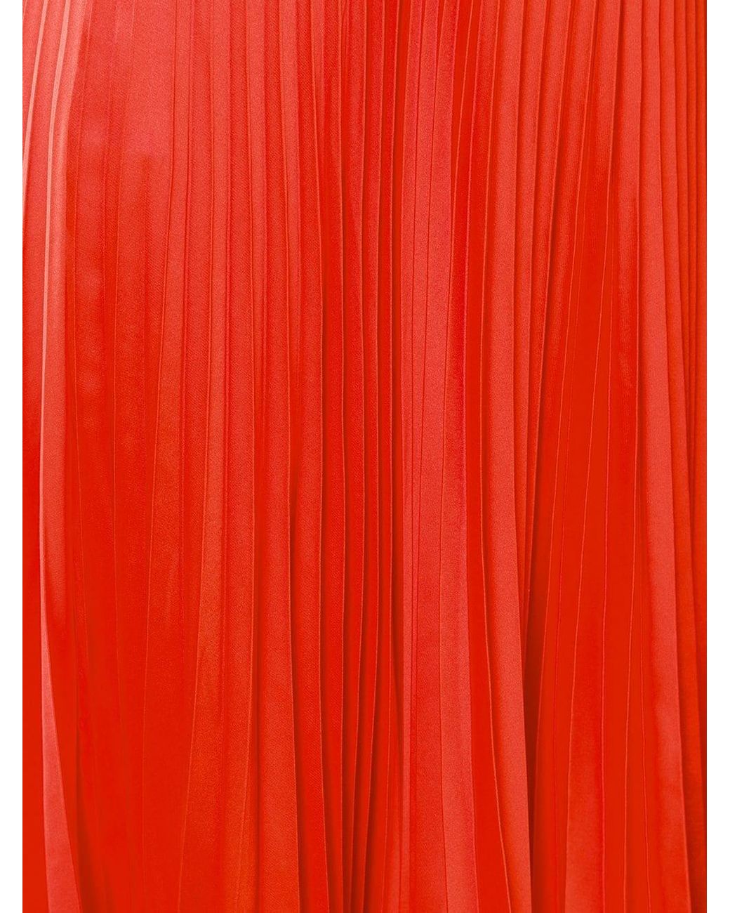 Stella McCartney Red Alpha Pleated Midi-Skirt