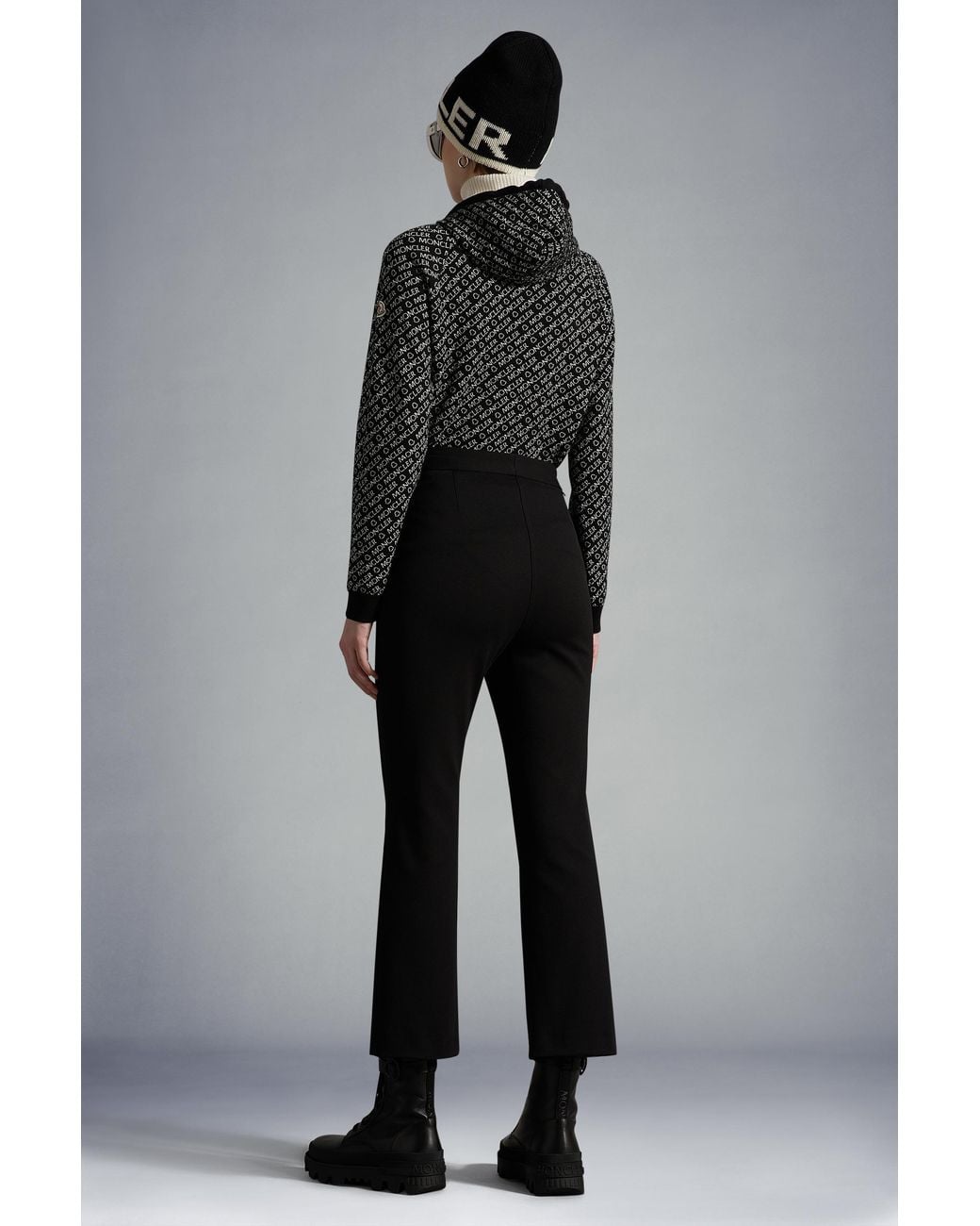 Moncler Black High-Waisted Flared Pants