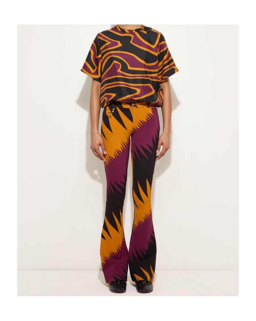 Emilio Pucci Multicolor Pucci Labirinto Print Gathered Hem Top