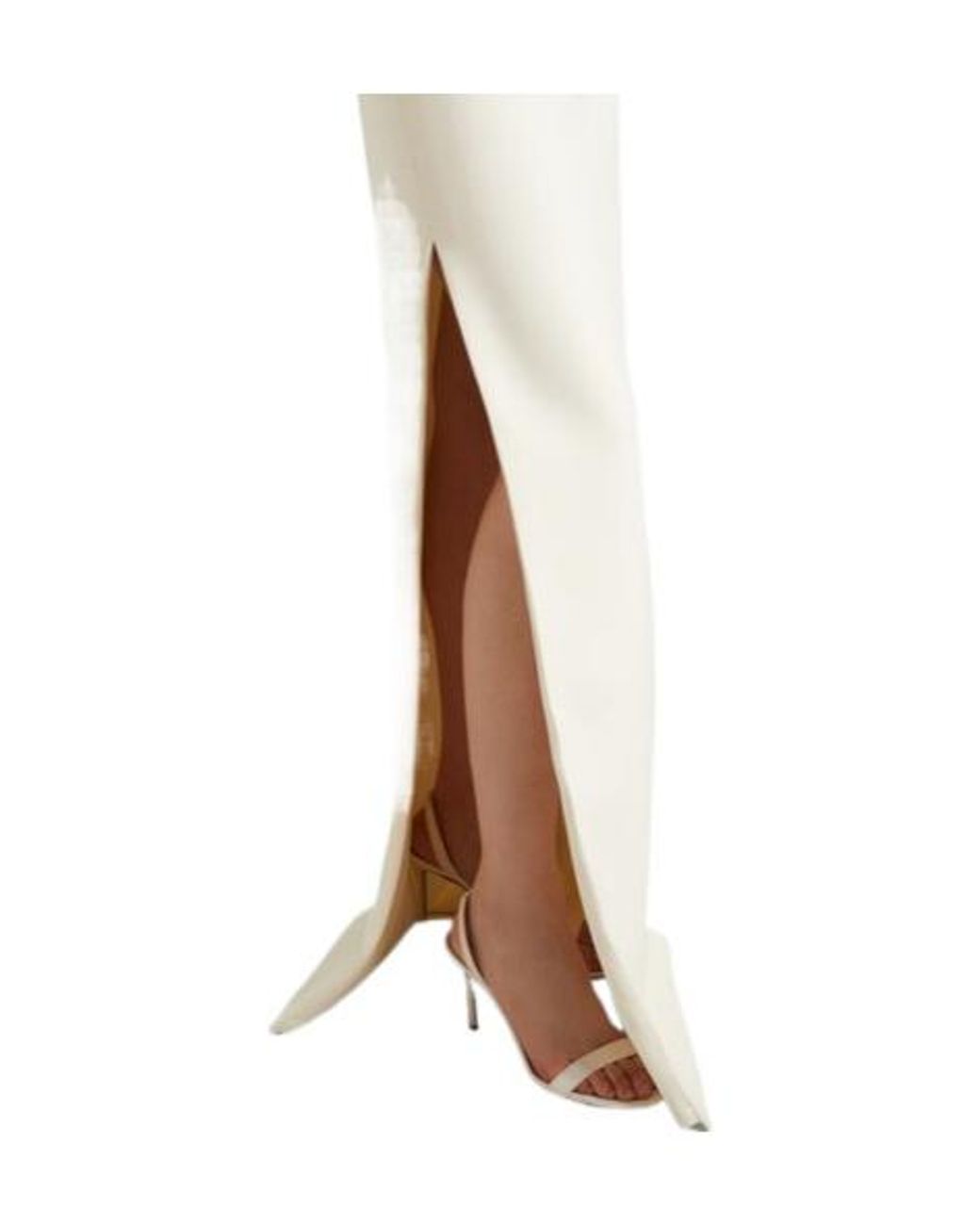Safiyaa White Bridal Amaris Embellished Crêpe Gown