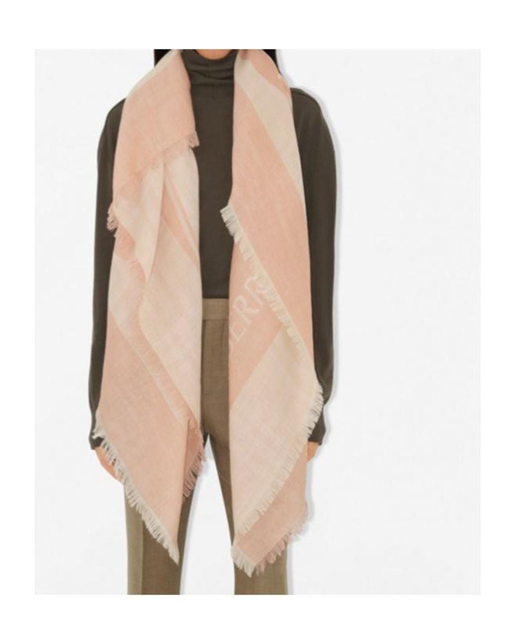 Burberry Natural Ekd Check-Pattern Scarf