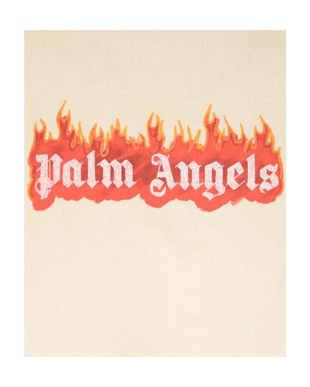 Palm Angels White Logo-Print Crew Neck Sweatshirt for men