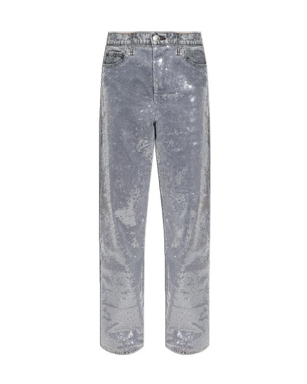 Rag & Bone Gray Sequin Embellished Jeans