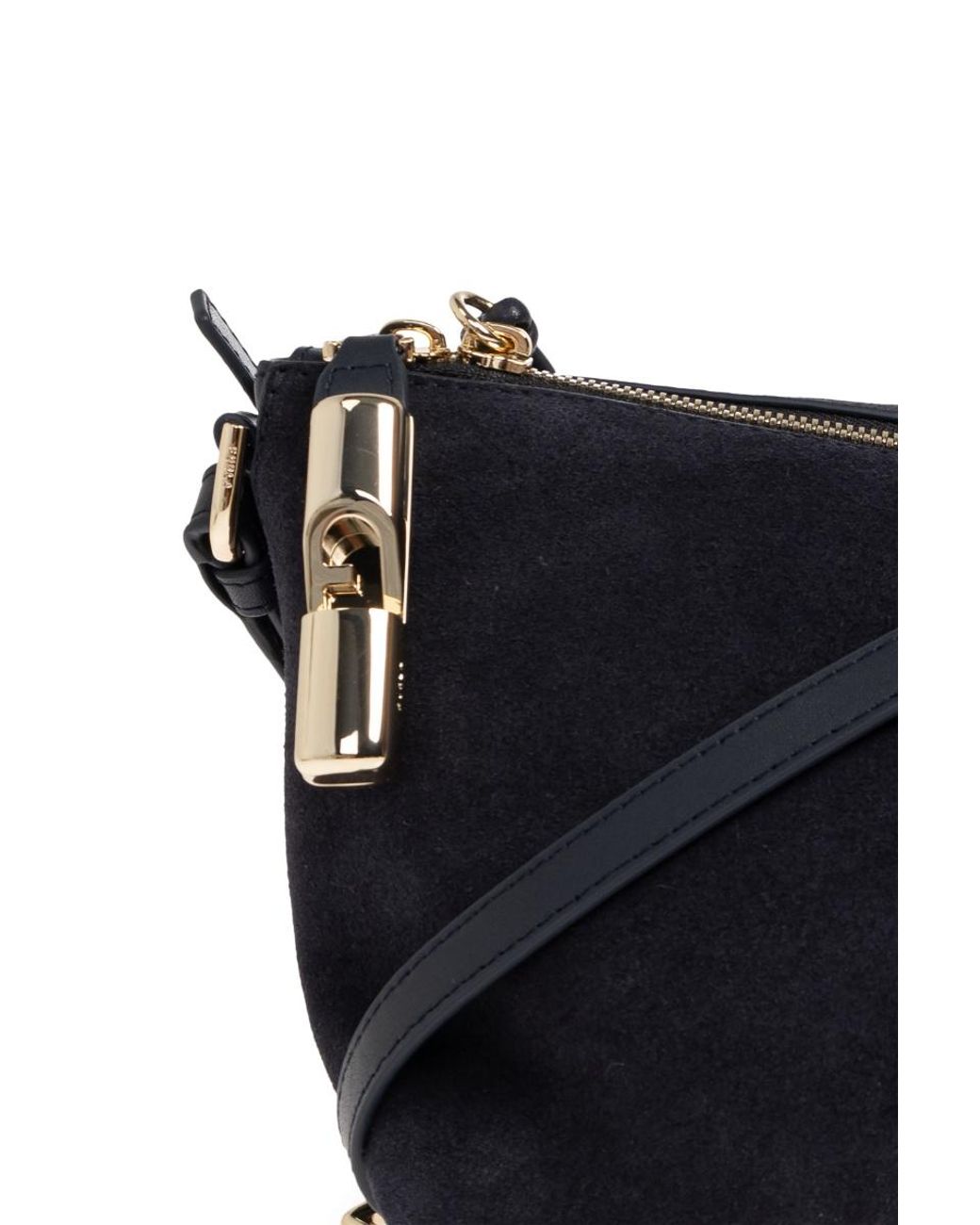 Furla Blue Zip-Top Shoulder Bag