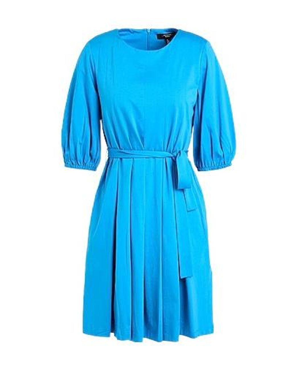 Weekend by Maxmara Blue Minimalist Ruched Dress