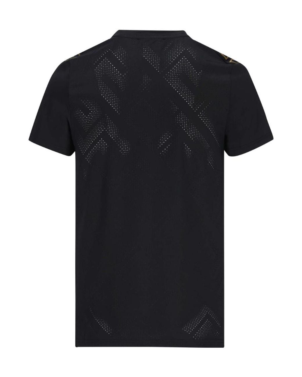 Versace Black La Greca-Print Short-Sleeve T-Shirt for men