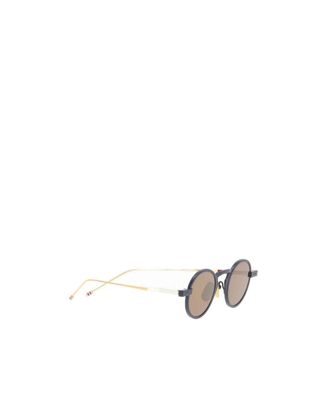Thom Browne Metallic Eyewear Round Frame Sunglasses for men