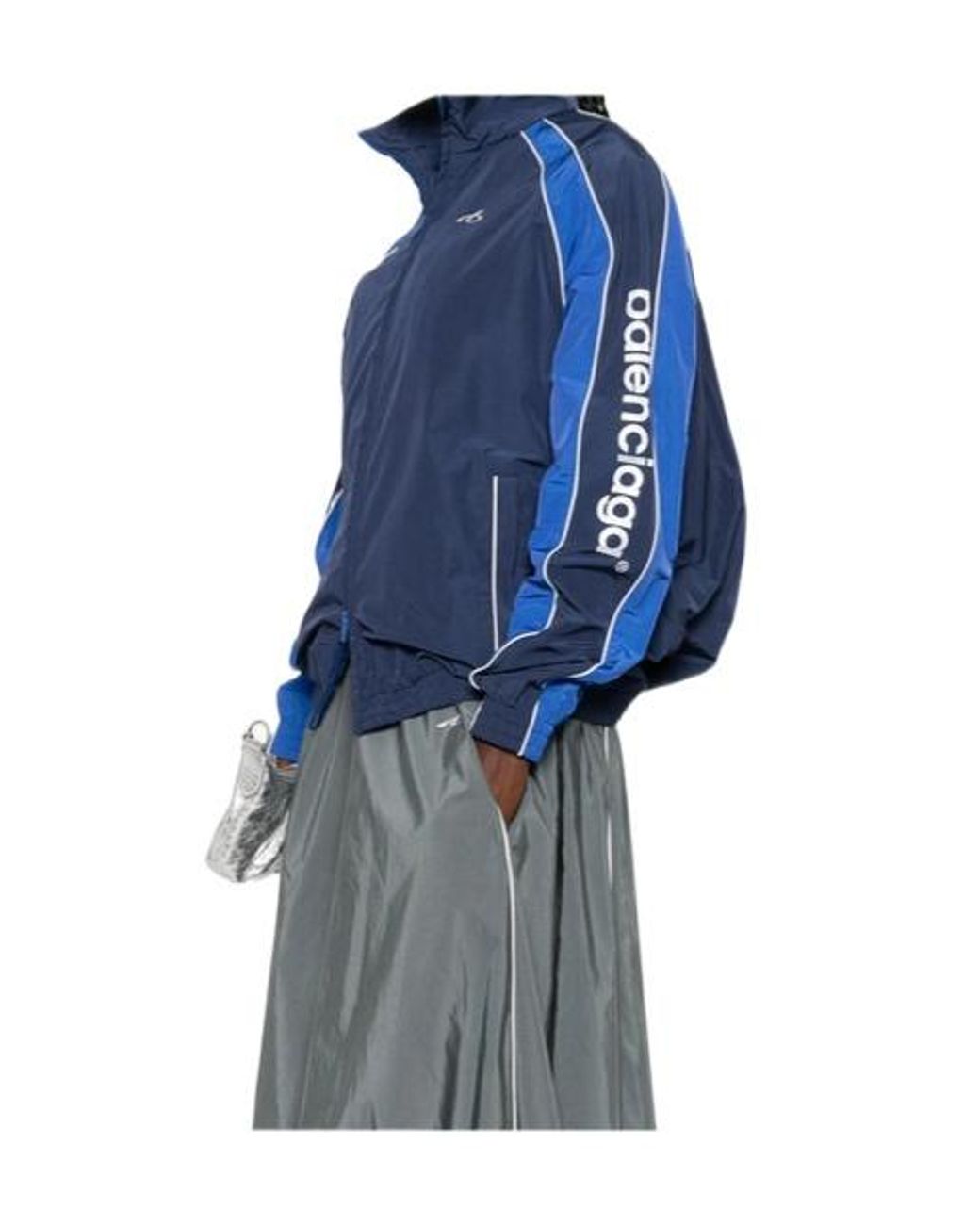 Balenciaga Blue Techwear Zip-Up Jacket