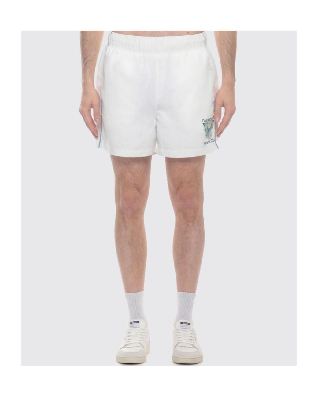 Casablanca White Logo-Printed Shorts for men
