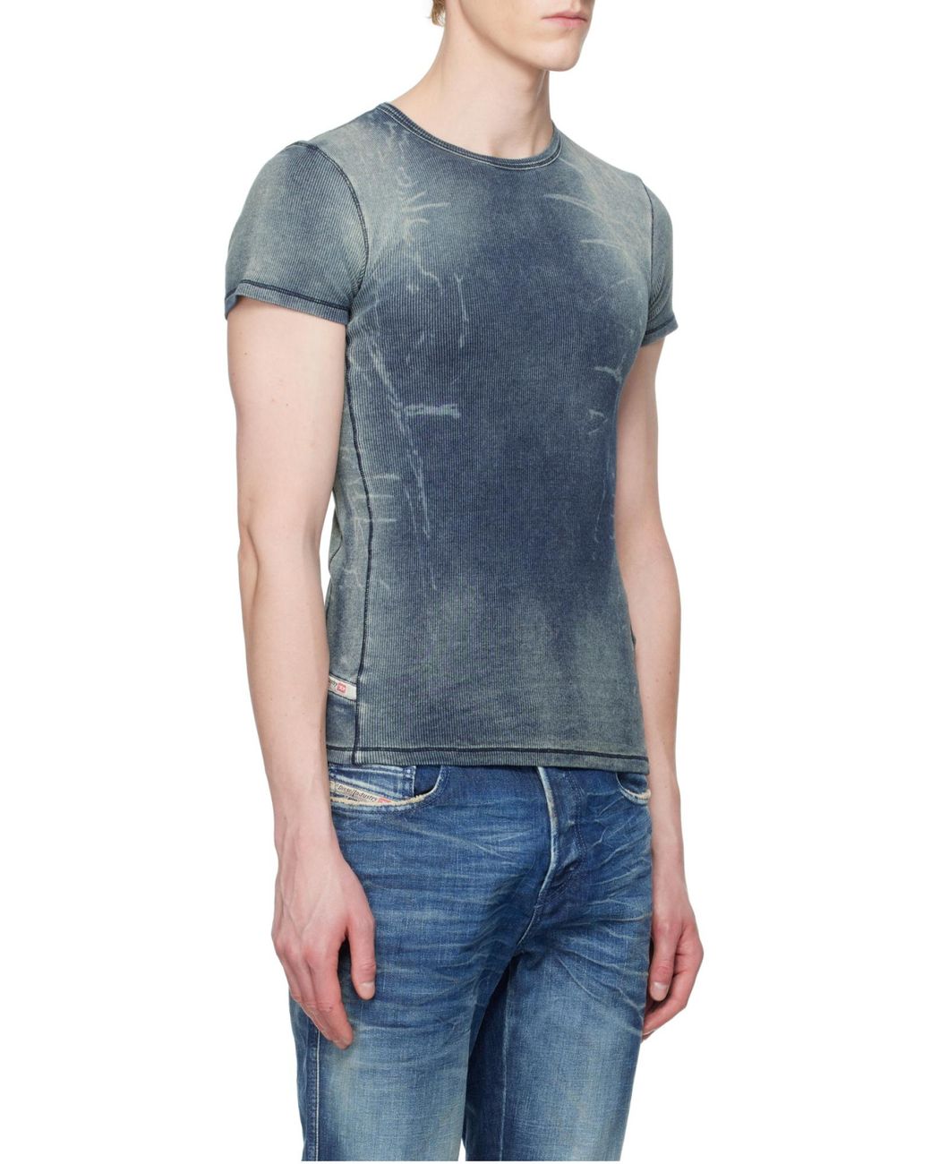 DIESEL Blue T-Hans Crewneck T-Shirt for men