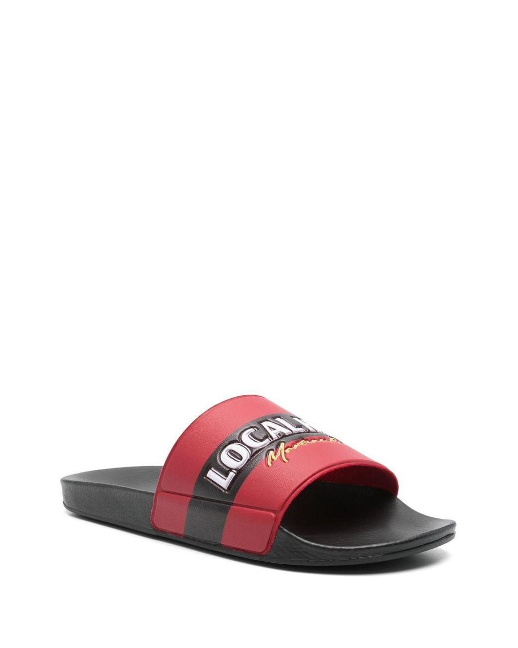 Martine Rose Red Local Hero Slippers for men