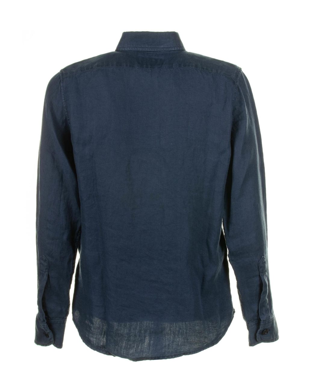 Aspesi Blue Long Sleeved Pocket-Detailed Shirt for men