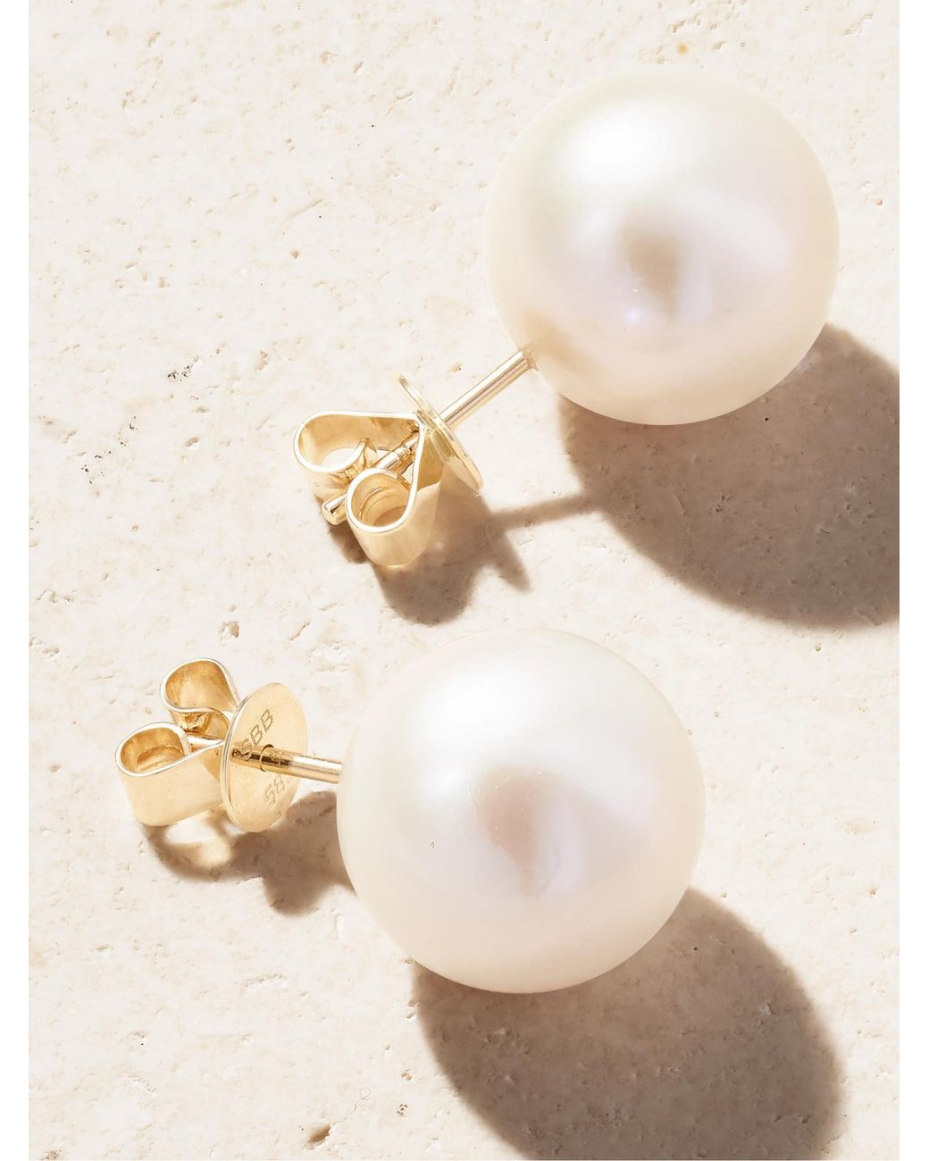 Sophie Bille Brahe White 14-Karat Recycled Pearl Earrings
