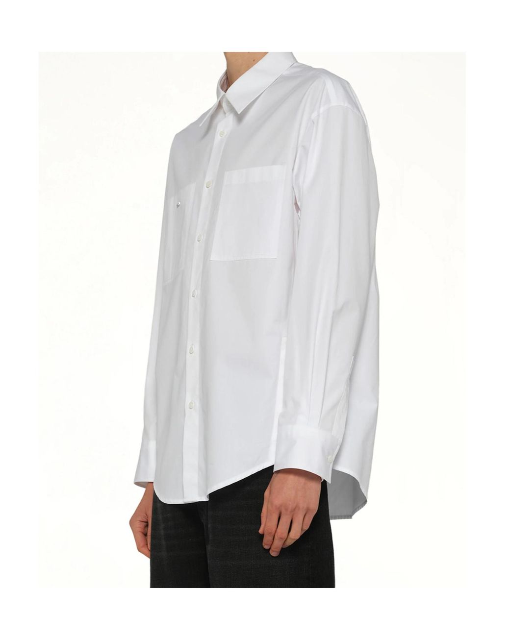 Wooyoungmi White Patch Pocket Logo Shirt for men