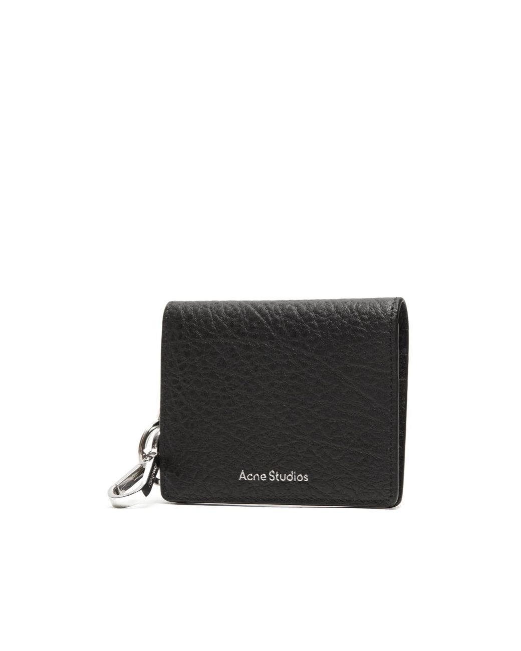 Acne Gray Logo Detailed Bi-Fold Card Case