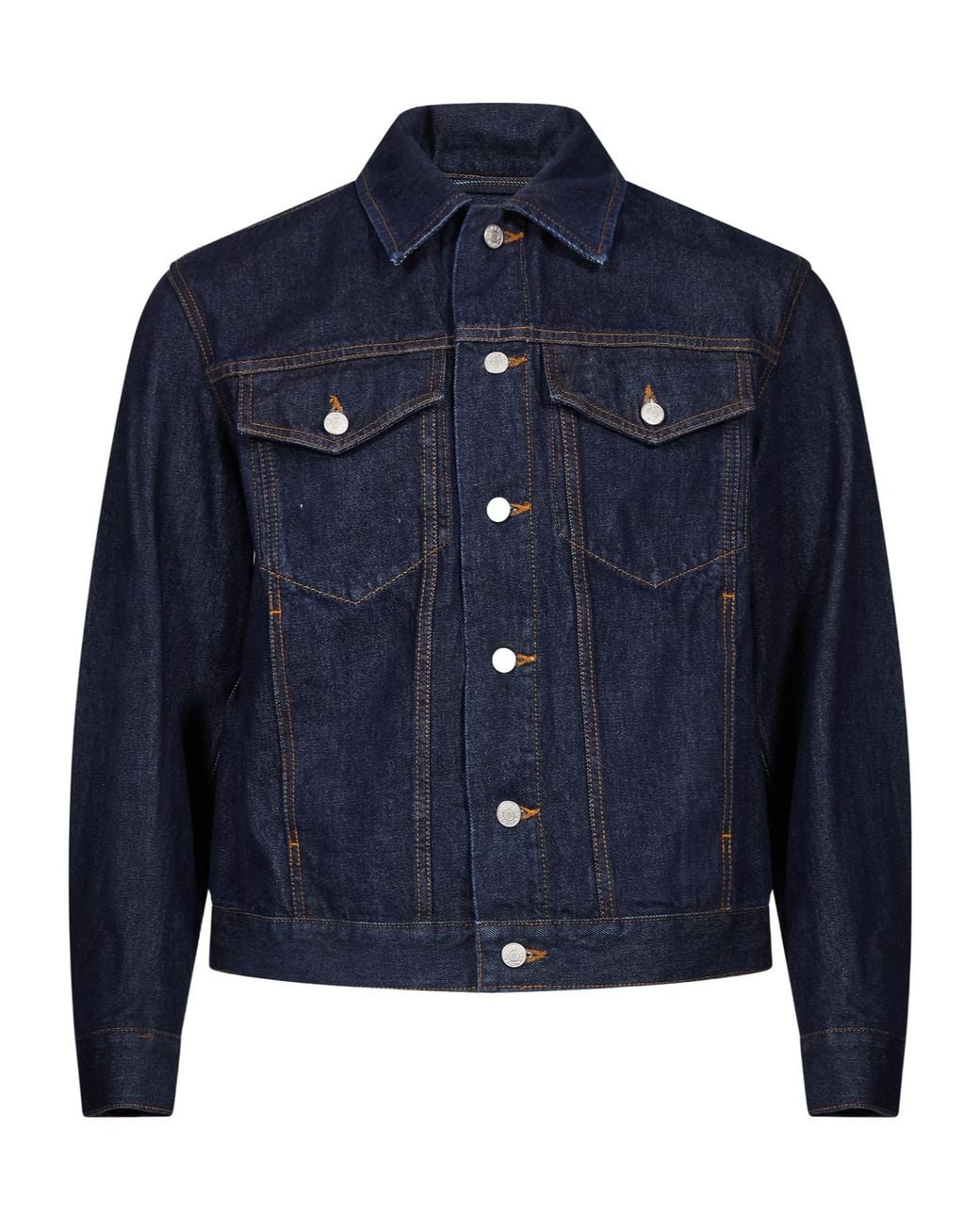 Dries Van Noten Blue Long-Sleeve Denim Jacket for men