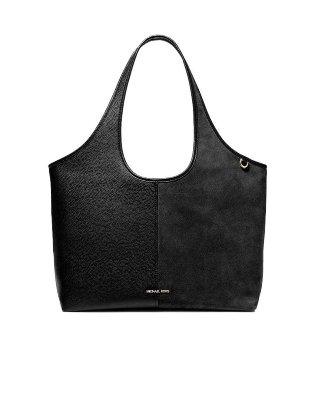 Michael Kors Black Henly Large Leather And Suede Tote Bag