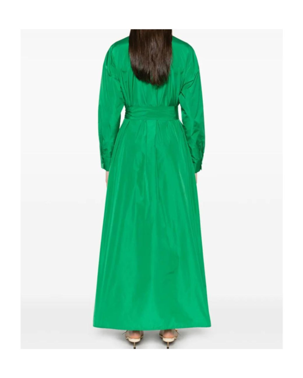 P.A.R.O.S.H. Green Pimpy Maxi Dress