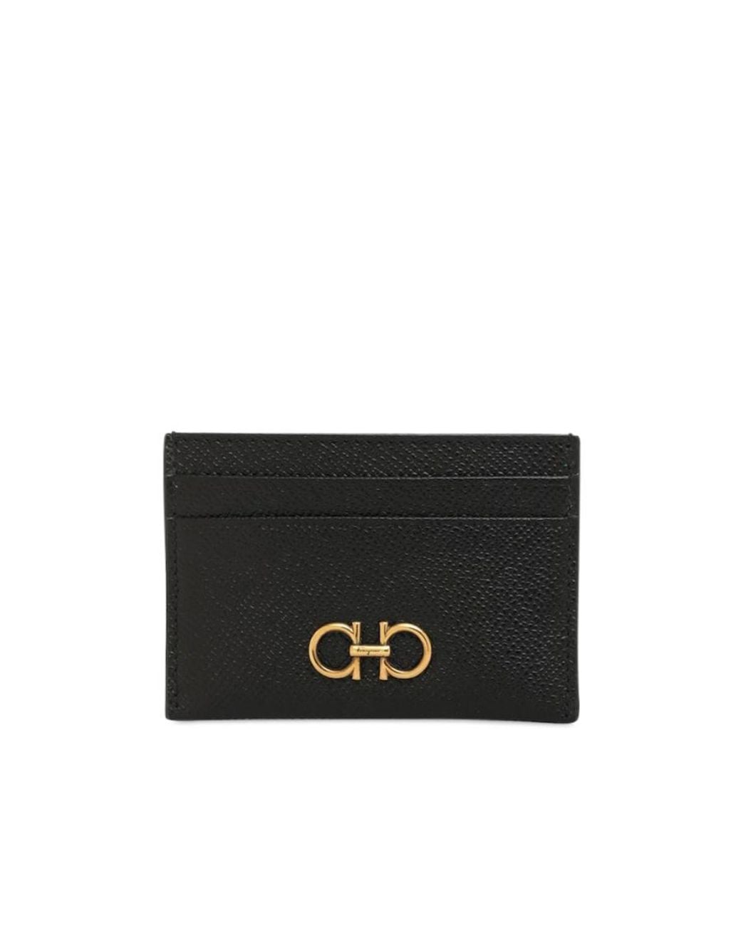 Ferragamo Black Leather Card Holder