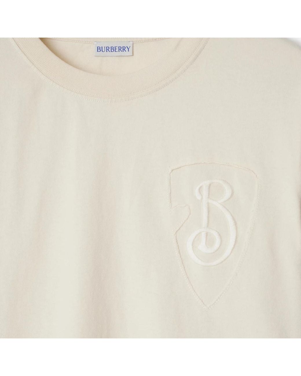 Burberry White B Shield T-Shirt for men