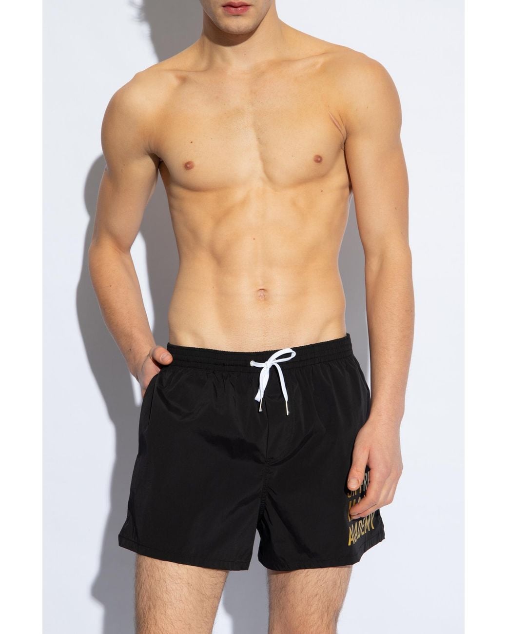 DSquared² Black Logo Swimming Trunks for men