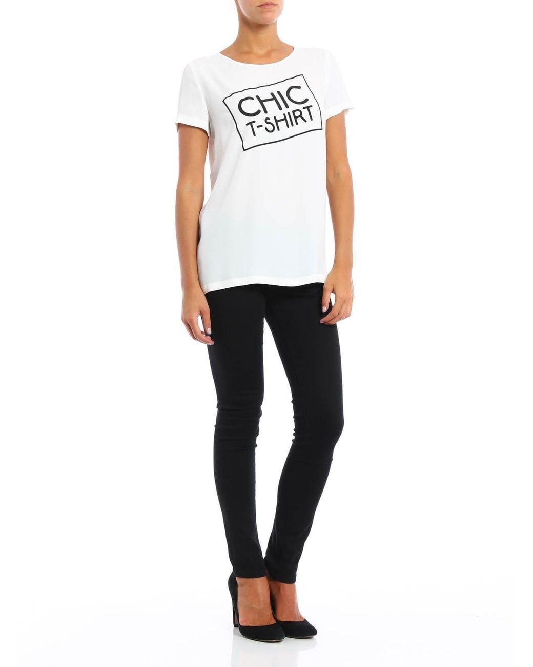 Moschino White Logo Printed Pattern T-Shirt